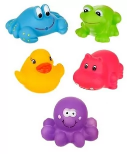 Akuku ZABAWKI DO KĄPIELI ZWIERZĄTKA 5 SZTUK fo - Zabawki do kąpieli - miniaturka - grafika 1