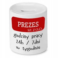 Skarbonki - DLA PREZESA VICEPREZES SKARBONKA PREZES SP Z. O.O z Nadrukiem ze Zdjęciem + Opakowanie na prezent (wzór 02) - miniaturka - grafika 1