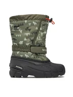 Buty dla chłopców - Sorel Śniegowce Youth Flurry™ Print NY3504-397 Zielony - miniaturka - grafika 1