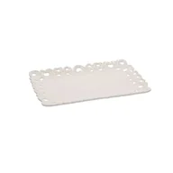 Talerze - Zdobiona Taca Do Serwowania 27 X 19 Cm Valentino La Porcellana Bianca - miniaturka - grafika 1