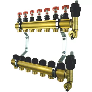 Rozdzielacz Ptm Standard 7 obwodów, do ogrzewania podłogowego - Akcesoria hydrauliczne - miniaturka - grafika 1