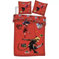 Pościel dla dzieci - Pościel Biedronka Miraculous Dwustronna 140x200 + 63x63 - miniaturka - grafika 1