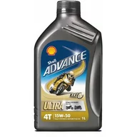 Oleje silnikowe - Shell Advance 4T 15W50 Ultra Pure Plus Technology 1L - miniaturka - grafika 1