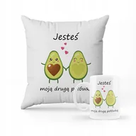 Gadżety dla niej i dla niego - ZESTAW PODUSZKA + KUBEK PREZENT NA WALENTYNKI MOJA DRUGA POŁÓWKA #11 - miniaturka - grafika 1