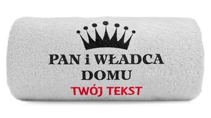 pat15.net Mały Ręcznik Pan i Władca domu + Twój tekst 100x50 652 - Ręczniki - miniaturka - grafika 1
