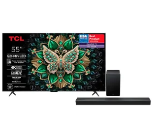 Telewizor TCL 55C6K 55" QD-Mini LED 4K 144Hz Google TV Dolby Vision IQ Dolby Atmos HDMI 2.1 DVB-T2 + Soundbar TCL Q65H - Telewizory Telewizor TCL 55C6K 55" QD-Mini LED 4K 144Hz Google TV Dolby Vision IQ Dolby Atmos HDMI 2.1 DVB-T2 + Soundbar TCL Q65H - Telewizory - miniaturka - grafika 1