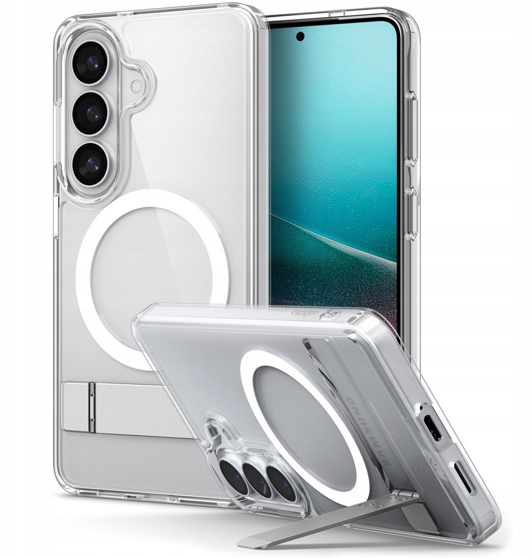 Spigen Etui Spigen Ultra Hybrid S Mag MagSafe na Samsung Galaxy S26 - przezroczysto-białe