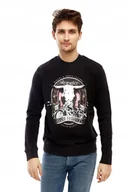 Bluzy męskie - WRANGLER SEASONAL CREW FADED BLACK W6D9HMXV6 m - miniaturka - grafika 1
