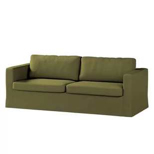 Dekoria pl Pokrowiec na sofę Karlstad 3-osobową nierozkładaną długi oliwkowa zieleń 204 x 89 x 66 cm Etna - Pokrowce na meble - miniaturka - grafika 1