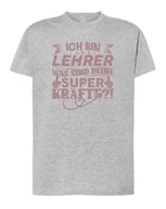 Koszulki i topy damskie - Koszulka Dzień Nauczyciela Niemiecki Lehrer Prezent Szara XL - miniaturka - grafika 1