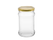 Pojemniki kuchenne - Zestaw słoików z nakrętkami Florina złote, 315 ml. 6 szt. - miniaturka - grafika 1