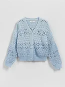 Swetry dla dziewczynek - Reserved - Kardigan z efektem ombre - jasnoniebieski - miniaturka - grafika 1