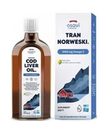 Witaminy i minerały - Osavi - Tran Norweski, 1000mg Omega 3, Cytryna-Mięta, 250 ml - miniaturka - grafika 1