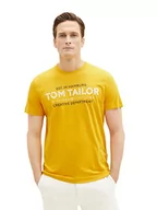 Koszulki męskie - TOM TAILOR Męski T-shirt 1038663, 32096-Symphonic Sun Yellow, S, 32096 – Symphonic Sun Yellow, S - miniaturka - grafika 1