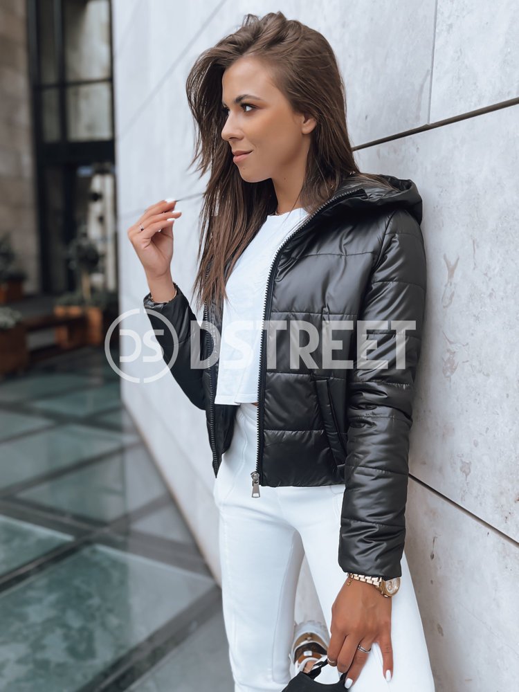 Krótka pikowana kurtka damska SPORT HEVEN czarna Dstreet TY3710-XXL