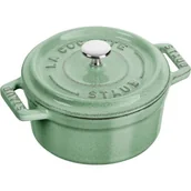 Garnki - Mini garnek żeliwny okrągły Staub - 250 ml, Miętowy - miniaturka - grafika 1
