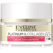Kremy do twarzy - Eveline Platinum & Collagen 60+ 50 ml Krem-koncentrat rozjaśniający przebarwienia na dzień i noc - miniaturka - grafika 1