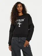 Bluzy damskie - Guess Bluza V4BQ11 KCHX0 Czarny Regular Fit - miniaturka - grafika 1