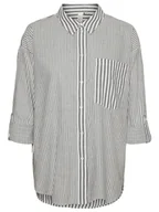 Bluzki damskie - Vero Moda Koszula w kolorze szaro-białym - miniaturka - grafika 1