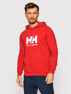 Bluzy męskie - Helly Hansen Bluza Logo 33977 Czerwony Regular Fit - grafika 1