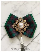 Broszki - Brosza z ażurową ozdobą z perłą NEW - miniaturka - grafika 1