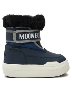 Moon Boot Śniegowce Junior Park Strap 80D3440030 Granatowy - Buty dla chłopców - miniaturka - grafika 1