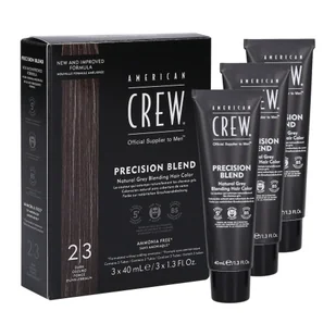 AMERICAN CREW Precision Blend Odsiwiacz dla mężczyzn Dark (2-3) 3x40ml - Farby do włosów i szampony koloryzujące - miniaturka - grafika 1
