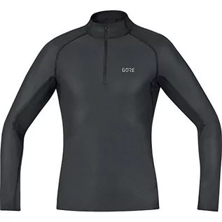 Koszulki męskie - Gore Wear koszulka męska M WINDSTOPPER Base Layer Thermo wysoki kołnierz Shirt, czarny, s -9900-Small100325990003-9900 - grafika 1