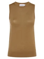 Torebki damskie - Calvin Klein - Top damski, beżowy|brązowy - miniaturka - grafika 1