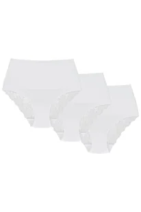 Wol-Bar promessa 3-pak biały 2xl majtki wysokie figi - Majtki damskie - miniaturka - grafika 1