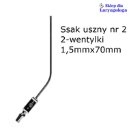 Akcesoria medyczne - Ssak uszny nr2 2-wentylki 08-178 Metech - miniaturka - grafika 1