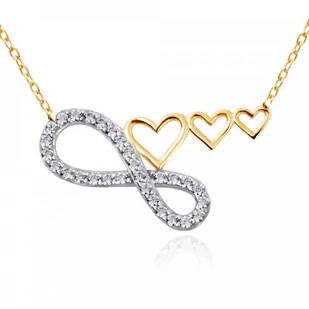 Murrano Złoty Naszyjnik Celebrytka 333 Nieskończoność Grawer ZN-042 - Naszyjniki - miniaturka - grafika 1