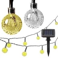 Lampy ogrodowe - Girlanda LED solarna 20 led 485cm okrągła - miniaturka - grafika 1