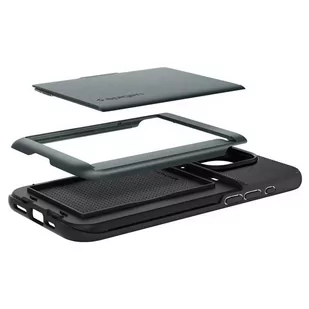 Etui Spigen Slim Armor CS do Apple iPhone 15 Pro Max - ciemnozielone - Etui i futerały do telefonów - miniaturka - grafika 3
