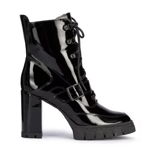 Botki skórzane z klamerką na słupku - Półbuty męskie - miniaturka - grafika 1