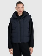 Kurtki damskie - 4F Bezrękawnik puchowy z wypełnieniem syntetycznym damski - czarne S - miniaturka - grafika 1