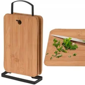 Deski do krojenia - Deska bambusowa kuchenna do krojenia zestaw x6 - miniaturka - grafika 1