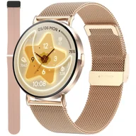 Smartwatch - Zegarek Smartwatch Damski Enter SAT06.110.1410.259-SET różowe złoto - miniaturka - grafika 1