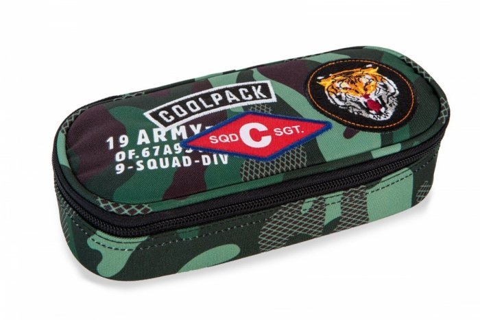 CoolPack, piórnik typu saszetka, Campus, Camo Green Badges