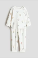 Piżamy dla dziewczynek - H & M - Bawełniana piżama z nadrukiem - Biały - H&M - miniaturka - grafika 1