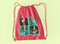 Torby szkolne - WOREK DO SZKOŁY WF/BUTY MAŁA SYRENKA + IMIĘ - miniaturka - grafika 1