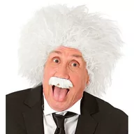 Dodatki do strojów karnawałowych - PERUKA + WĄSY ALBERT EINSTEIN - miniaturka - grafika 1