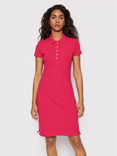 Sukienki - Tommy Hilfiger Sukienka codzienna WW0WW27949 Różowy Slim Fit - grafika 1