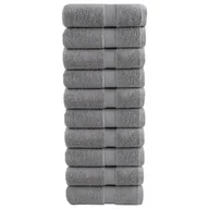 Ręczniki - vidaXL Ręczniczki premium SOLUND 10 szt., szare, 30x30 cm, 600 g/cm² - miniaturka - grafika 1