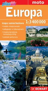 Demart Europa 1:3400000 mapa samochodowa plastik - Nauki przyrodnicze - miniaturka - grafika 1