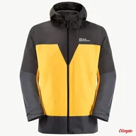 Kurtki i kamizelki sportowe męskie - Męska kurtka z polarem Jack Wolfskin DNA TUNDRA 3IN1 JKT burly yellow - miniaturka - grafika 1