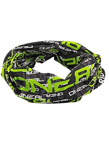 O'NEAL | chusta na szyję | chusta górska | MX MTB | nieobrębiona, dla lepszego komfortu noszenia, elastyczny materiał | ocieplacz na szyję | unisex | czarny zielony | jeden rozmiar dla wszystkich