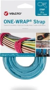 VELCRO One Wrap 20 mm x 150 mm, 25 sztuk, turkusowa - Taśmy klejące - miniaturka - grafika 1
