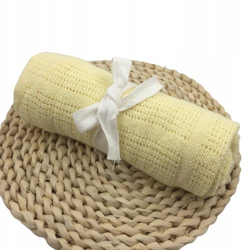 Kocyk 100 x 75cm odcienie żółtego i złota