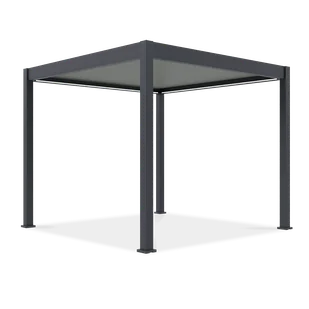 Bioklimatyczna pergola z ruchomymi lamelami ELEGANCE AUTOMATIC 3x3 Anthracite/Light Grey - Gutroof - Kratki i pergole - miniaturka - grafika 1